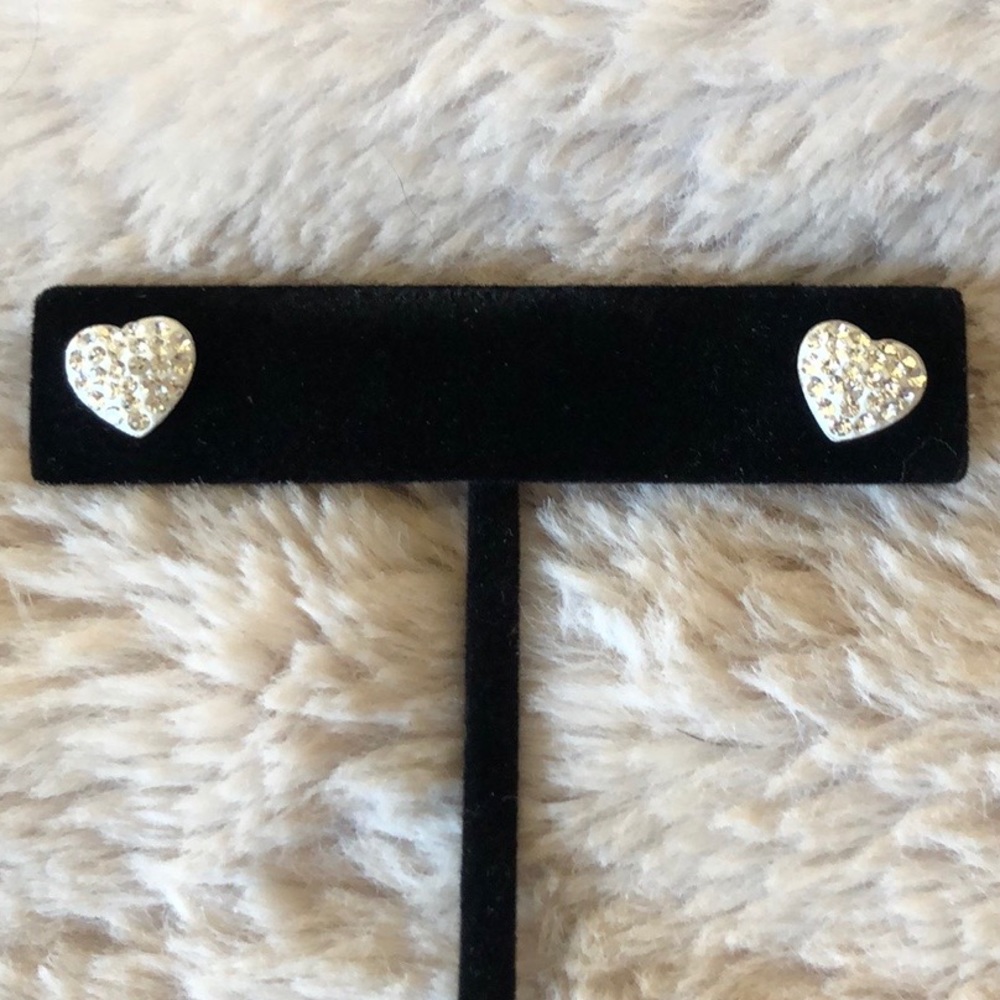 NWT Platinum Dipped Crystal Earrings